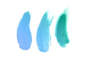 Smear ve ruj veya akrilik boya beyaz izole doku