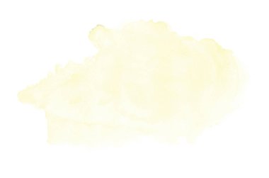 Beyaz üzerine izole edilmiş, sıvı bir kova boyası ile soyut suluboya arka plan görüntüsü. Sarı tonları