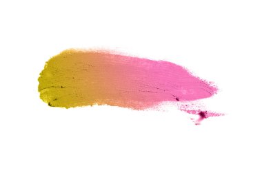 Smear ve ruj veya akrilik boya beyaz izole doku