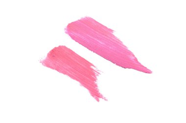 Smear ve ruj veya akrilik boya beyaz izole doku