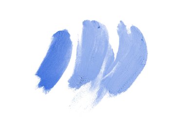 Smear ve ruj veya akrilik boya beyaz izole doku