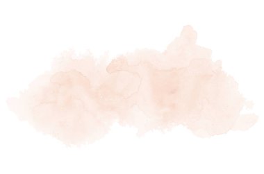 Beyaz üzerine izole edilmiş, sıvı bir kova boyası ile soyut suluboya arka plan görüntüsü. Turuncu tonları