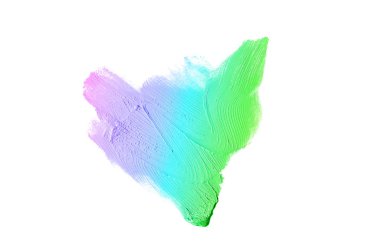 Smear ve ruj veya akrilik boya beyaz izole doku