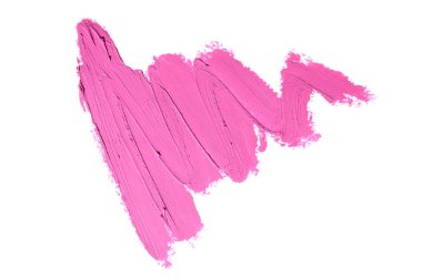 Smear ve ruj veya akrilik boya beyaz izole doku