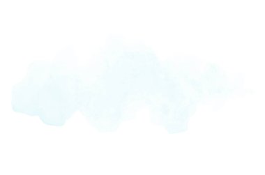 Beyaz üzerine izole edilmiş, sıvı bir kova boyası ile soyut suluboya arka plan görüntüsü. Açık mavi tonları