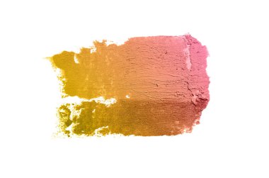 Smear ve ruj veya akrilik boya beyaz izole doku