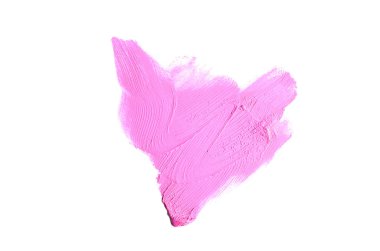 Smear ve ruj veya akrilik boya beyaz izole doku