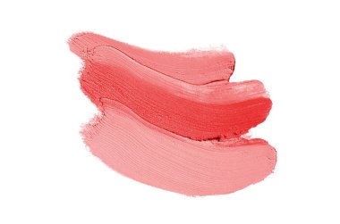 Smear ve ruj veya akrilik boya beyaz izole doku