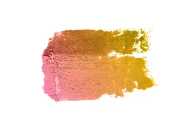 Smear ve ruj veya akrilik boya beyaz izole doku