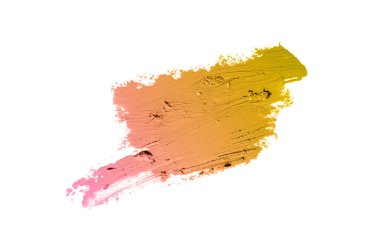 Smear ve ruj veya akrilik boya beyaz izole doku