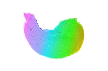 Smear ve ruj veya akrilik boya beyaz izole doku