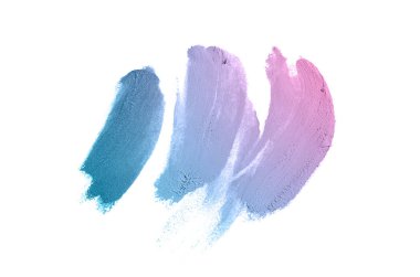 Smear ve ruj veya akrilik boya beyaz izole doku