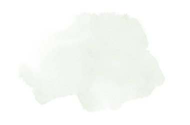 Beyaz üzerine izole edilmiş, sıvı bir kova boyası ile soyut suluboya arka plan görüntüsü. Koyu yeşil tonları