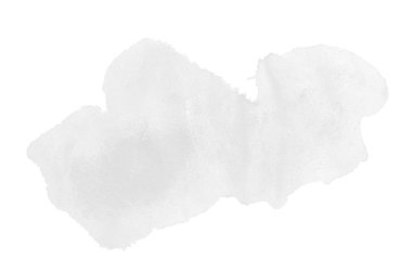 Beyaz üzerine izole edilmiş, sıvı bir kova boyası ile soyut suluboya arka plan görüntüsü. Siyah beyaz tonları