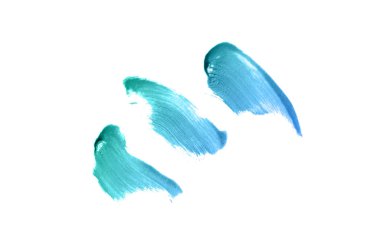 Smear ve ruj veya akrilik boya beyaz izole doku