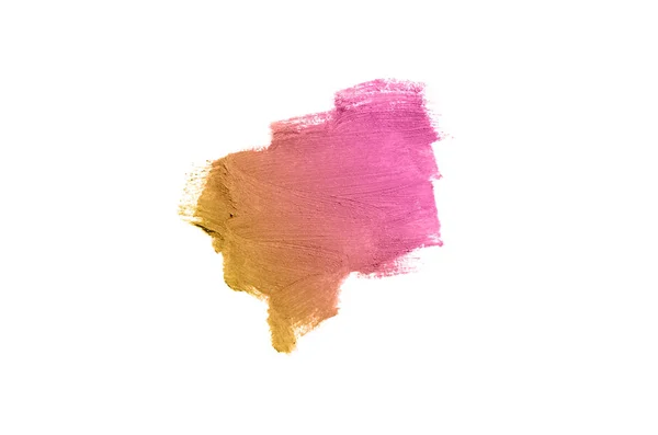 Smear and texture of lipstick or acrylic paint isolated on white — Stock Photo, Image