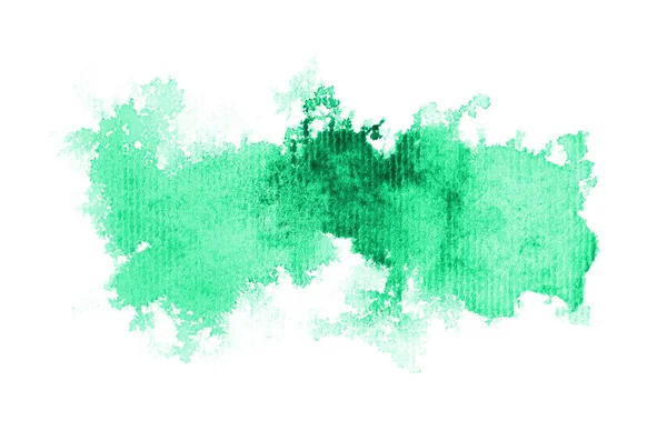 Absztrakt akvarell háttérkép egy folyékony fröccs a Aquarelle festék, elszigetelt fehér. Türkiz hangok — Stock Fotó