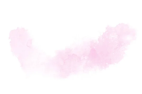 Abstract watercolor background image with a liquid splatter of aquarelle paint, isolated on white. Pink tones — Stock Photo, Image