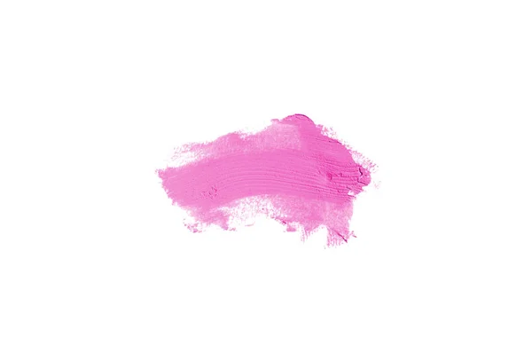 Smear and texture of lipstick or acrylic paint isolated on white — Stock Photo, Image