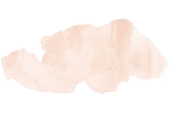Абстрактне зображення акварельного фону з рідкою фарбою акварелі, ізольоване на білому. Помаранчеві тони — стокове фото