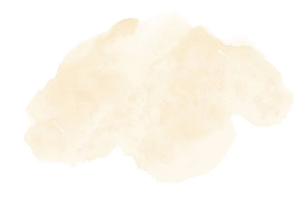 Beyaz üzerine izole edilmiş, sıvı bir kova boyası ile soyut suluboya arka plan görüntüsü. Açık turuncu tonları — Stok fotoğraf