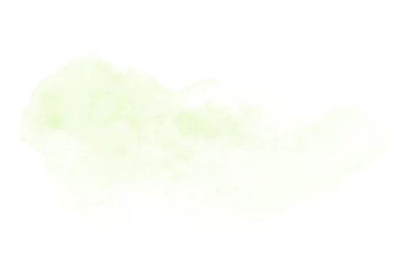 Абстрактное акварельное фоновое изображение с жидкими брызгами акварельной краски, выделенной на белом. Зеленые тона — стоковое фото