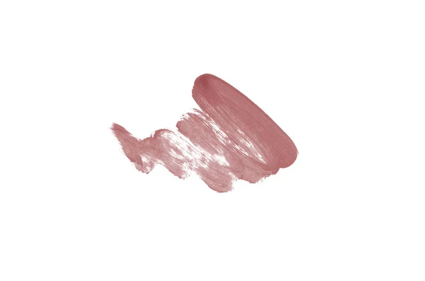 Smear and texture of lipstick or acrylic paint isolated on white — Stock Photo, Image