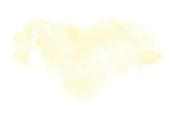 Image abstraite de fond aquarelle avec une éclaboussure liquide de peinture aquarelle, isolée sur blanc. Tons jaunes — Photo