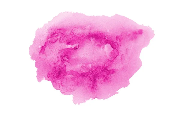 Imagem de fundo aquarela abstrata com um respingo líquido de tinta aquarelle, isolado em branco. Tons rosa — Fotografia de Stock