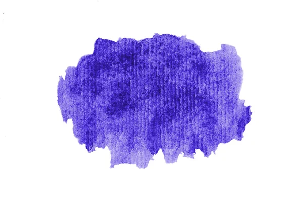 Abstract watercolor background image with a liquid splatter of aquarelle paint, isolated on white. Violet tones — Stock Photo, Image