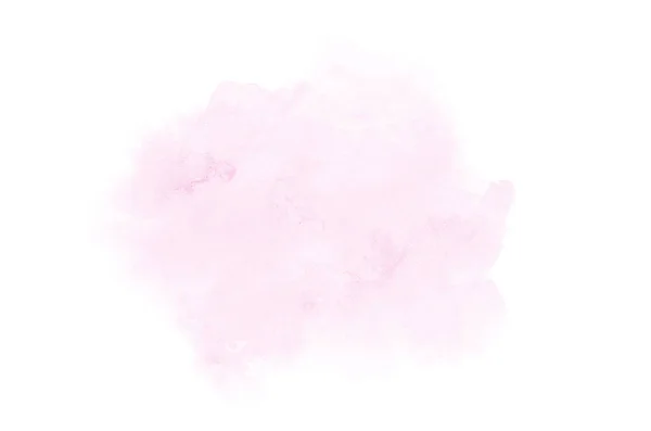 Astratto acquerello immagine di sfondo con uno schizzo liquido di vernice acquerello, isolato su bianco. Tonalità rosa — Foto Stock