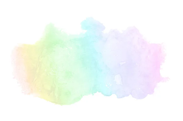 Абстрактне зображення акварельного фону з рідкою фарбою акварелі, ізольоване на білому. Веселкові тони — стокове фото