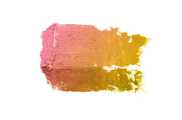 Abstrich Und Textur Von Lippenstift Oder Acrylfarbe Isoliert Auf Weißem — Stockfoto