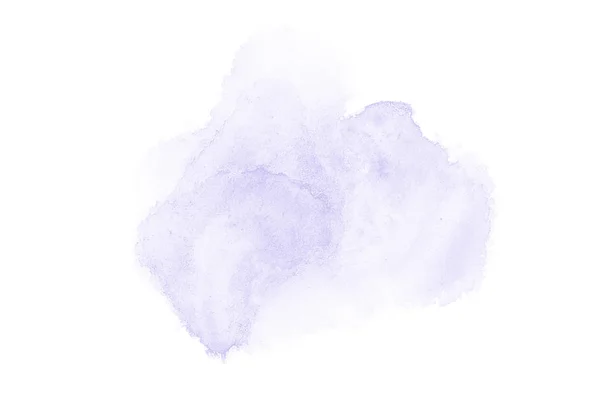 Imagen de fondo de acuarela abstracta con una salpicadura líquida de pintura acuarela, aislada en blanco. Tonos violetas —  Fotos de Stock