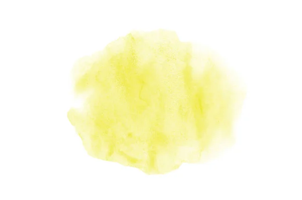 Obraz pozadí abstraktní akvarel s tekutým koláčem z akarelle barvy, izolované na bílém. Žluté tóny — Stock fotografie
