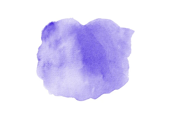 Imagen de fondo de acuarela abstracta con una salpicadura líquida de pintura acuarela, aislada en blanco. Tonos violetas —  Fotos de Stock