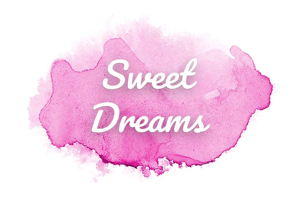 Abstraktes Aquarell-Hintergrundbild mit einem flüssigen Spritzer Aquarellfarbe. Rosatöne. Süße Träume — Stockfoto