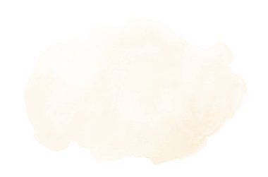 Beyaz üzerine izole edilmiş, sıvı bir kova boyası ile soyut suluboya arka plan görüntüsü. Açık turuncu tonları