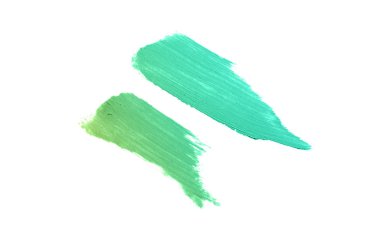 Smear ve ruj veya akrilik boya beyaz izole doku