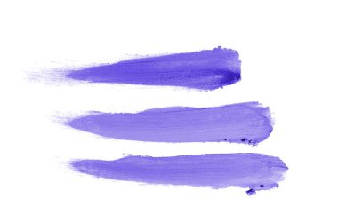 Smear ve ruj veya akrilik boya beyaz izole doku