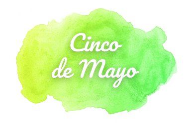 Kova boyası sıvı bir sıçrama ile soyut suluboya arka plan görüntüsü. Yeşil ve sarı pastel tonları. Cinco de mayonez