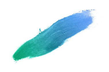 Smear ve ruj veya akrilik boya beyaz izole doku