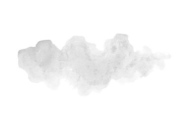 Beyaz üzerine izole edilmiş, sıvı bir kova boyası ile soyut suluboya arka plan görüntüsü. Siyah beyaz tonları