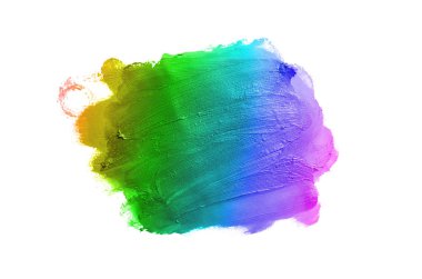 Smear ve ruj veya akrilik boya beyaz izole doku