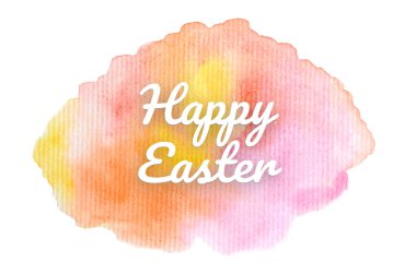 Kova boyası sıvı bir sıçrama ile soyut suluboya arka plan görüntüsü. Sıcak tonları. Mutlu paskalya