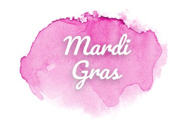 Kova boyası sıvı bir sıçrama ile soyut suluboya arka plan görüntüsü. Pembe tonları. Mardi gras