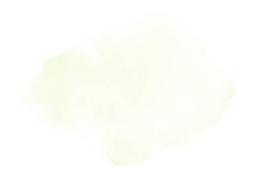 Beyaz üzerine izole edilmiş, sıvı bir kova boyası ile soyut suluboya arka plan görüntüsü. Yeşil tonları