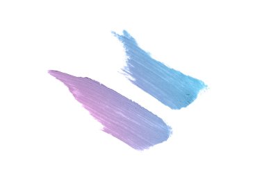 Smear ve ruj veya akrilik boya beyaz izole doku