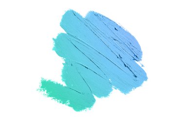 Smear ve ruj veya akrilik boya beyaz izole doku