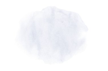 Beyaz üzerine izole edilmiş, sıvı bir kova boyası ile soyut suluboya arka plan görüntüsü. Koyu mavi tonları